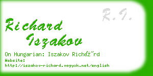 richard iszakov business card